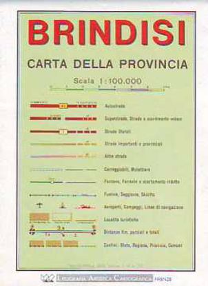 Immagine di Brindisi. Carta stradale della provincia 1:100.000