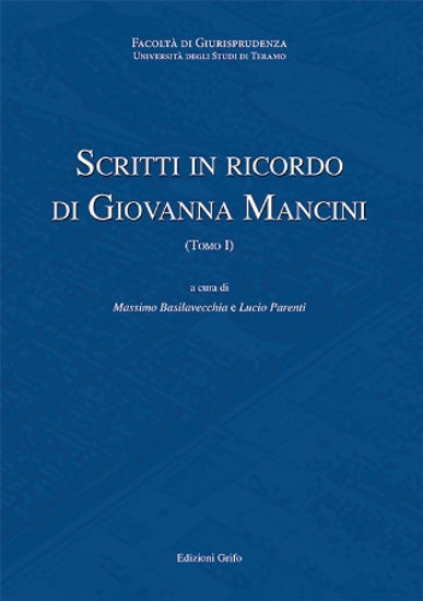 Immagine di SCRITTI IN RICORDO DI GIOVANNA MANCINI (2 TOMI)