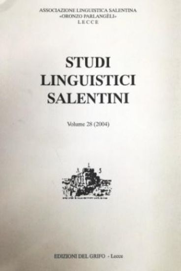 Immagine di STUDI LINGUISTICI SALENTINI (VOL. 28 2004)