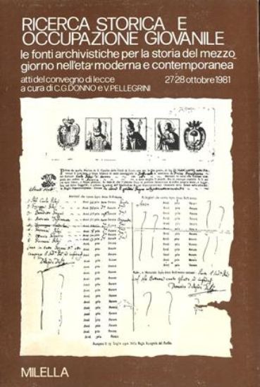 Immagine di RICERCA STORICA E OCCUPAZIONE GIOVANILE. LE FONTI ARCHIVISTICHE PER LA STORIA DEL MEZZOGIORNO