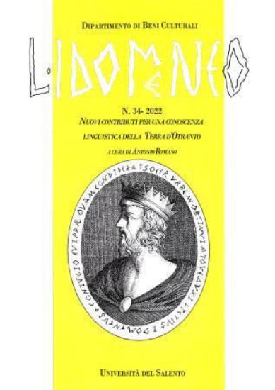 Immagine di L`IDOMENEO N. 34 - 2022. NUOVI CONTRIBUTI PER UNA CONOSCENZA LINGUISTICA DELLA TERRA D`OTRANTO